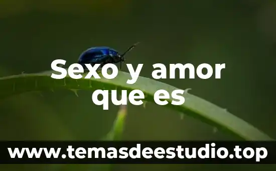 En realidad que es el amor 4 Sexo y amor que es