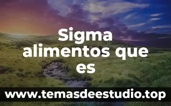 Que es stock de alimentos 6 Sigma alimentos que es