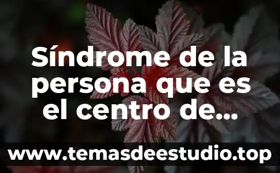 Qué es la demanda de atención en la historia social 8 Síndrome de la persona que es el centro de atención