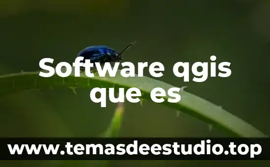 Software qgis que es