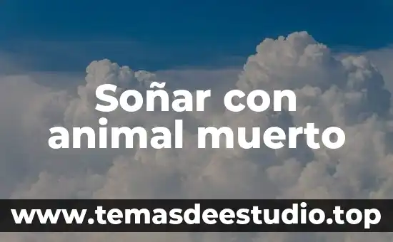 Que es matar a trote un animal 8 Soñar con animal muerto