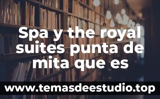 Spa y the royal suites punta de mita que es