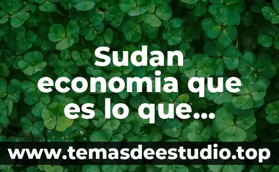 Que es un mecanismo compuesto 8 Sudan economia que es lo que produce en agricutura ganadera