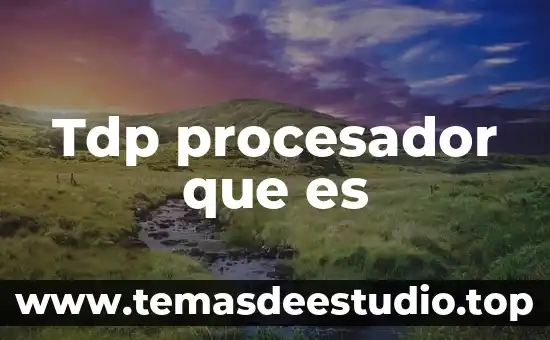 Procesador 8088 que es 8 Tdp procesador que es