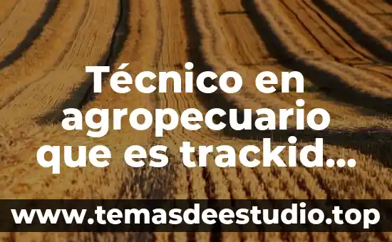 Que es el conocimiento filosofico trackid sp-006 3 Técnico en agropecuario que es trackid sp-006