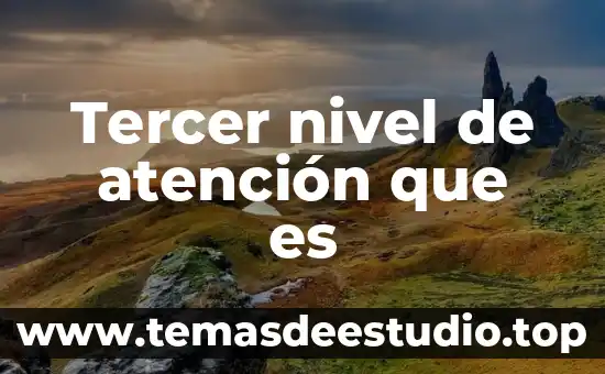 Tercer nivel de atención que es