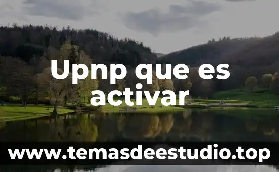 Que es activar una marca 3 Upnp que es activar