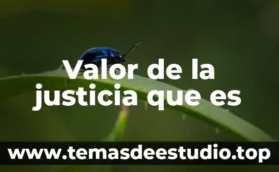 Valor de la justicia que es