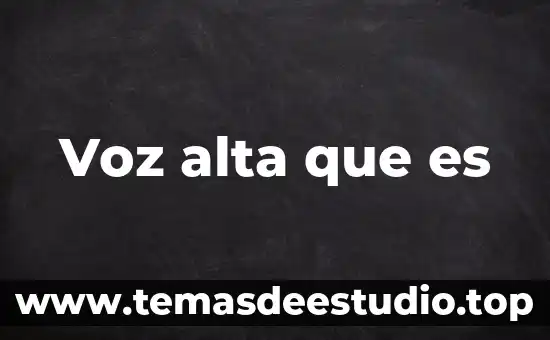 Voz alta que es