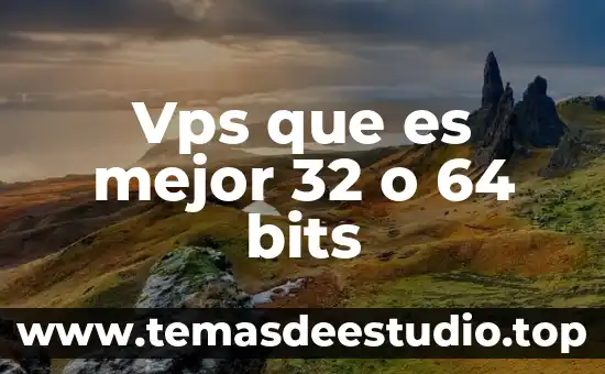 Que es la arquitectura de computadoras 32 y 64 bits 3 Vps que es mejor 32 o 64 bits