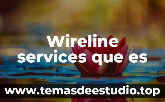 Aitex que es 3 Wireline services que es