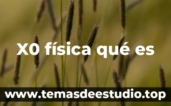 X0 física qué es