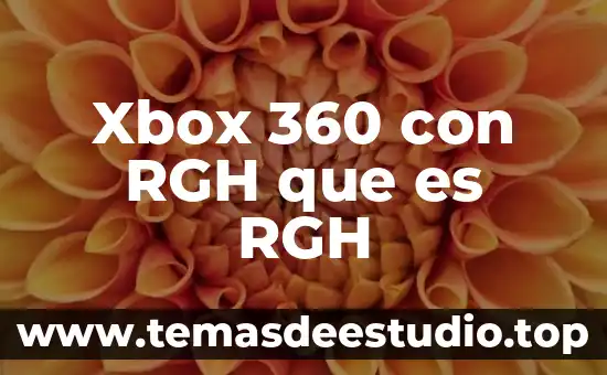 Que es la deteccion de falla computadora 6 Xbox 360 con RGH que es RGH