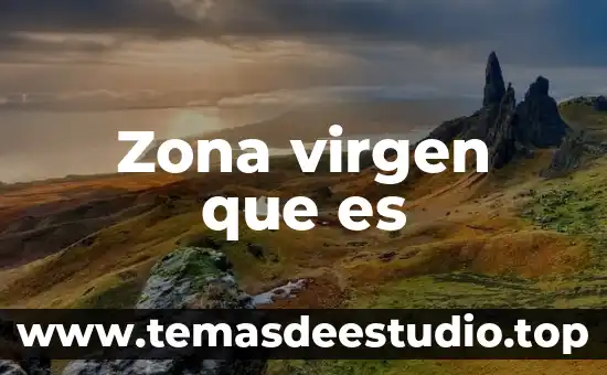 Zona virgen que es