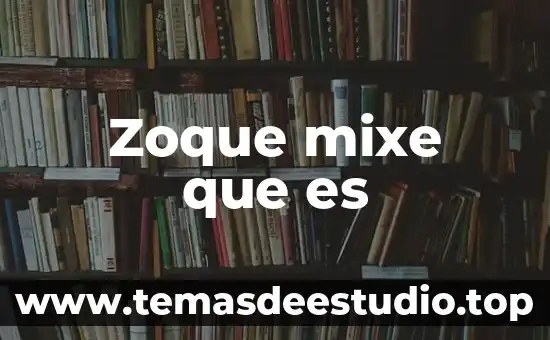 Zoque mixe que es